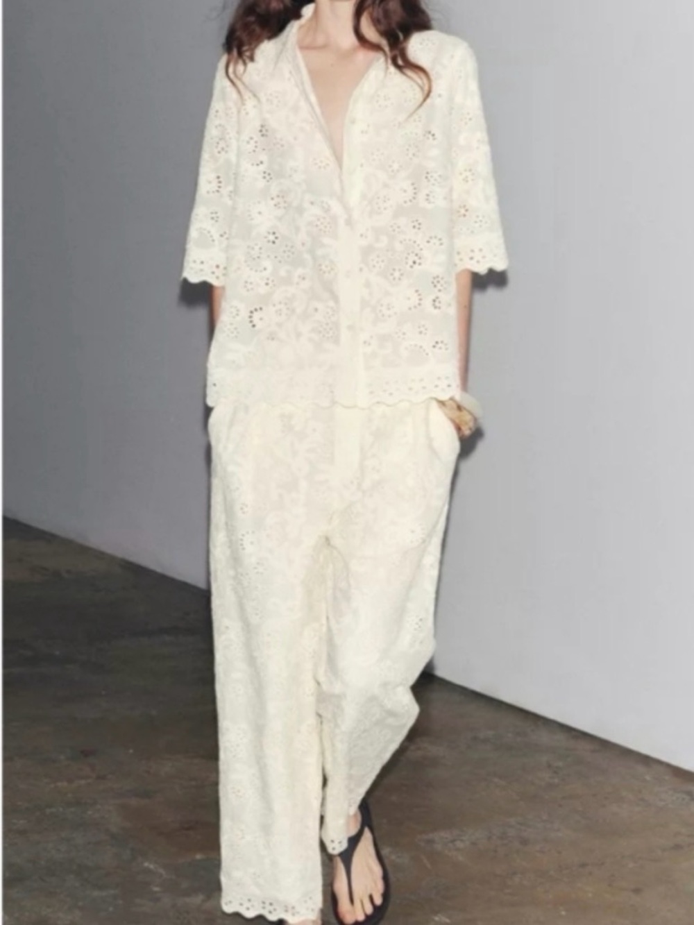 ZARA SET WITH CUTWORK EMBROIDERY